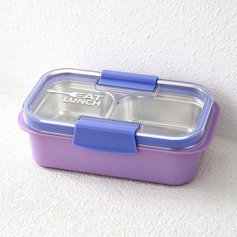 CouldNook Rectangular Lunch Box - Steel Insert and Contrasting Lid Clips