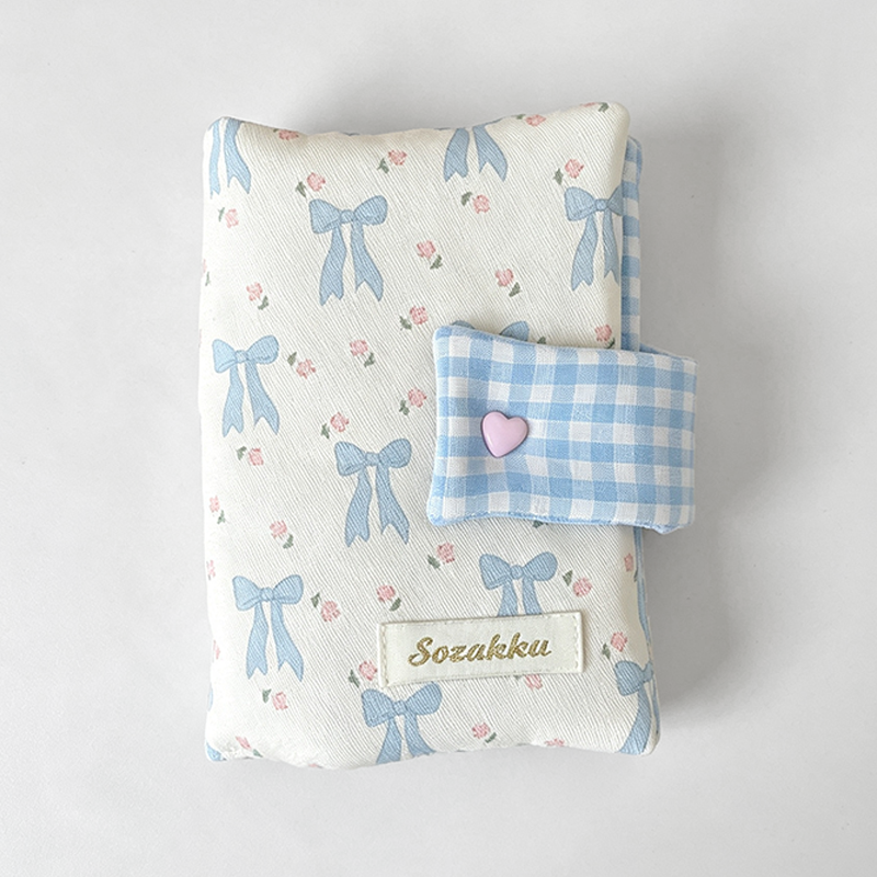 CloudNook Floral Fabric Book Sleeve‑Button Notebook Cover