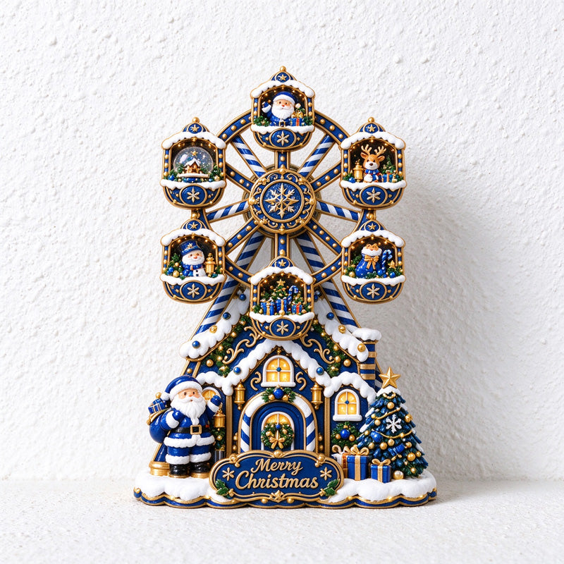 Christmas Windmill and Ferris Wheel Refrigerator Magnets