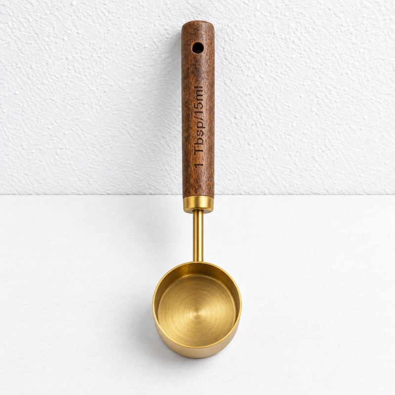 Coffee Measuring Scoop - Straight Cup and Walnut Handle