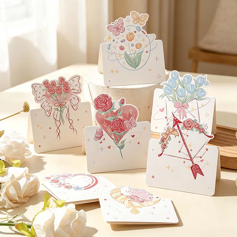 CouldNook Floral Greeting Card - Romantic Motifs In Soft Illustrated Colors