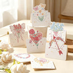 CouldNook Floral Greeting Card - Romantic Motifs In Soft Illustrated Colors