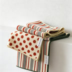 CouldNook Printed Tea Towel - Floral Blue and Brown Patterns