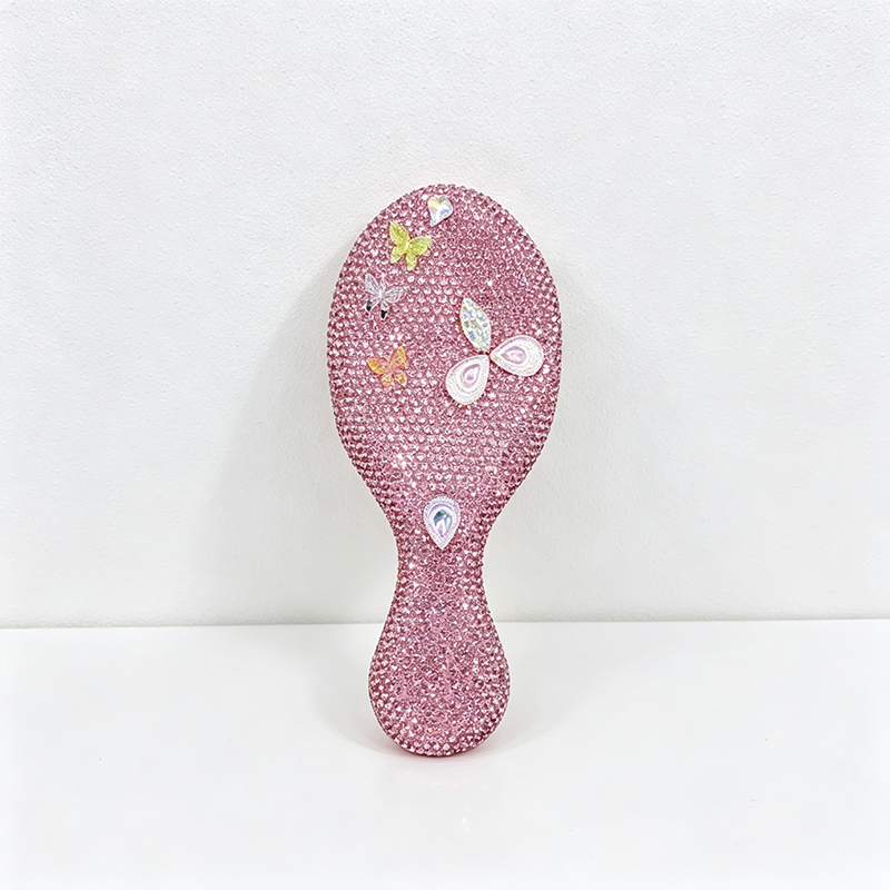 CloudNook Rhinestone Paddle Hair Brush‑Glitter Air Cushion Comb