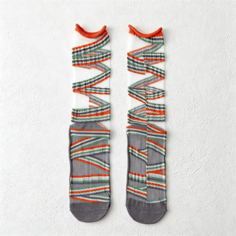 CouldNook Graphic Knee-High Socks-Knee High Length