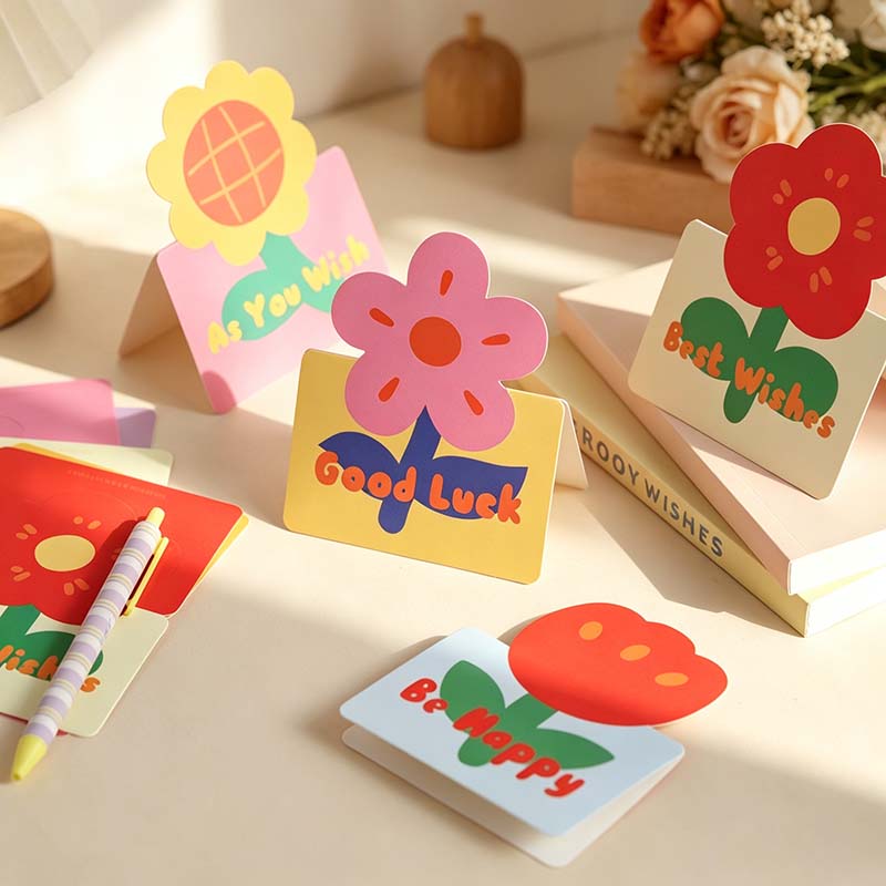 CouldNook Greeting Card - Bold Flower Or Cowboy Character Illustrations