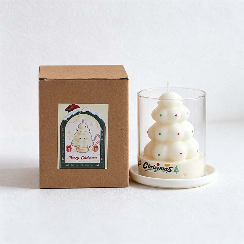 CouldNook Christmas Figure Candle - Sculpted Holiday Characters In Clear Cups