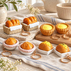 CouldNook Bakery Clicker Keychain - Bread Shapes And Pressable Tops