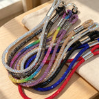 CouldNook Rhinestones Set Wrist Phone Strap with Closely Set Reflective Stones