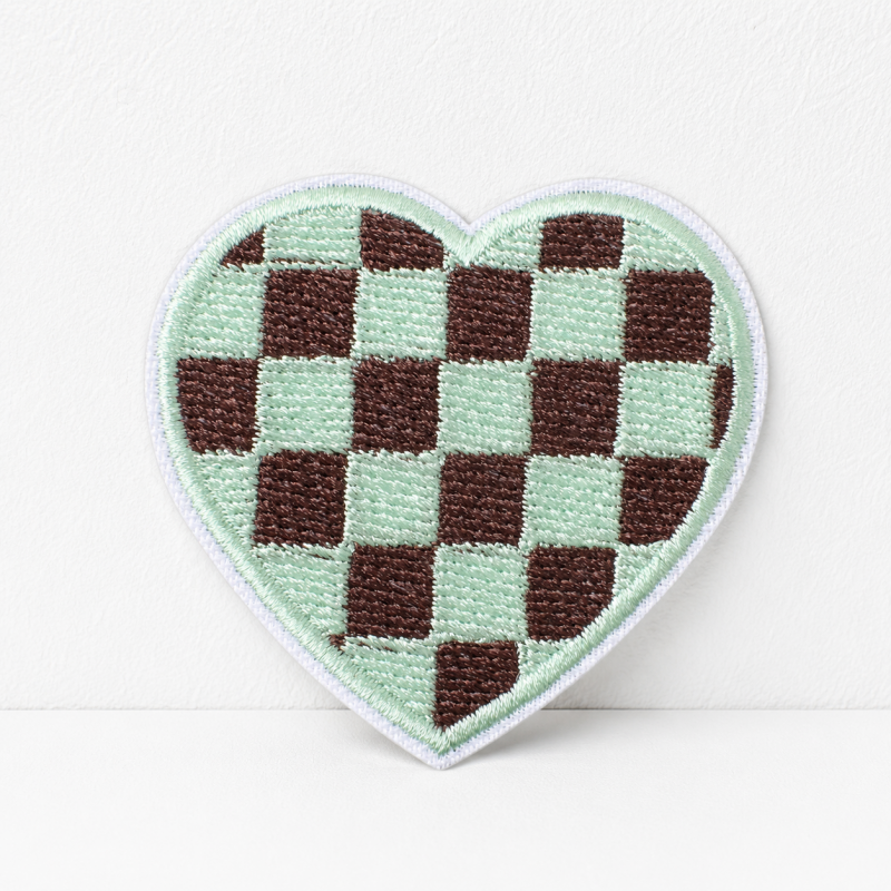 CouldNook Heart Pattern Patch - Checks Florals and Color Options