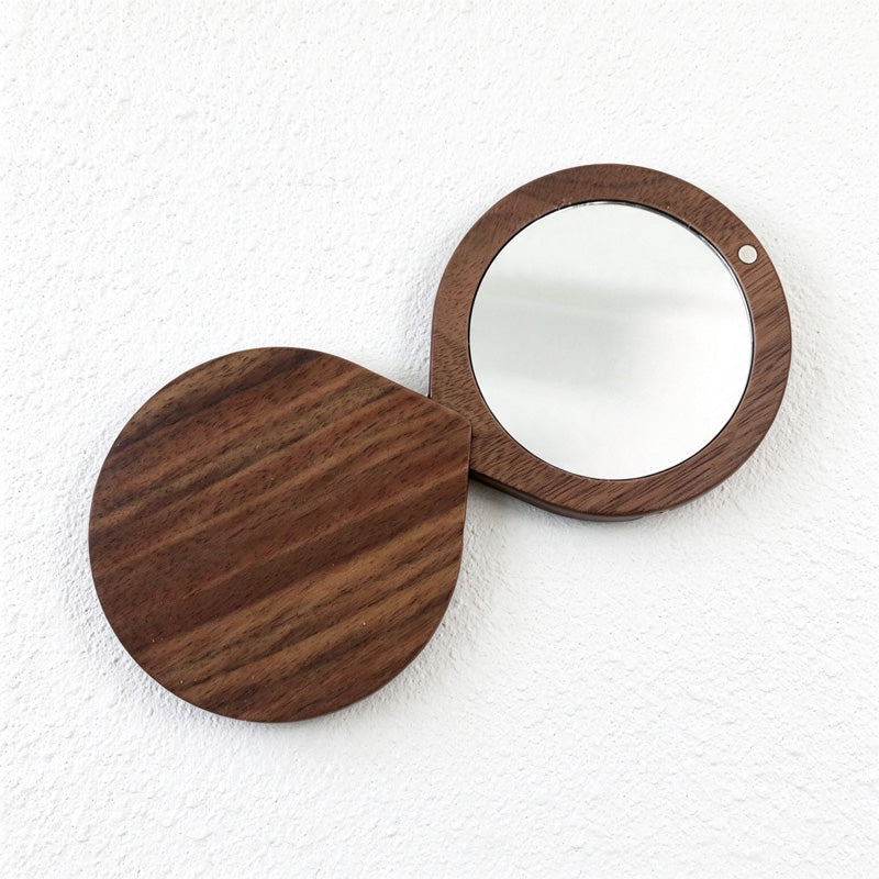 Wooden Pocket Mirrors with Varied Cover Designs