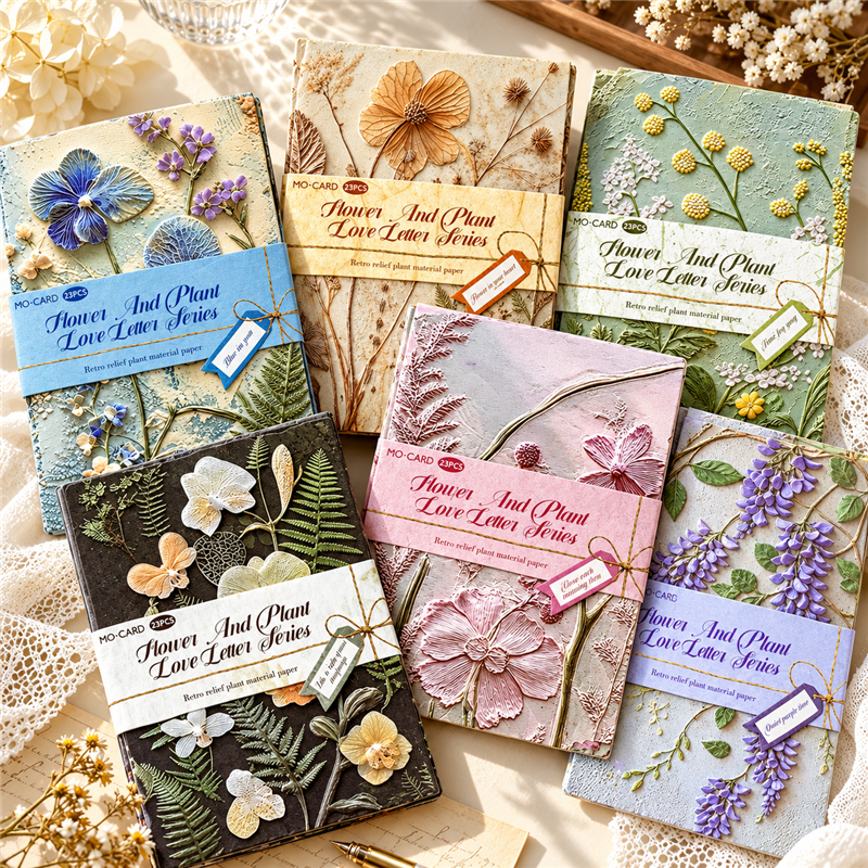 CouldNook Embossed Botanical Paper - Six Floral Color Stories