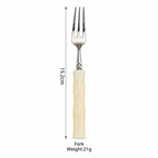 Bamboo Style Flatware - Segmented Acrylic Handles and Steel