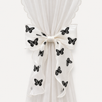 CouldNook Printed Pattern Bow Curtain Tieback 2PCS Set - Window Styling Accent