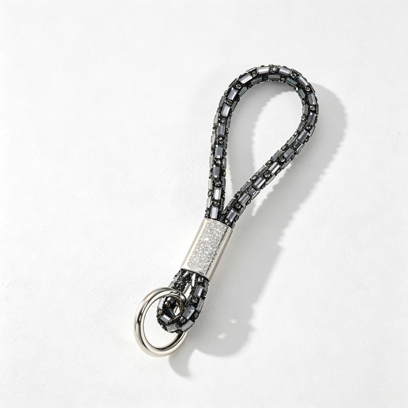CouldNook Rhinestones Set Phone Strap with Square RhinestonesAccents