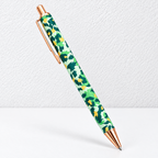 CouldNook Leopard Print Ballpoint Pen - Metal Barrel and Rose-Toned Trim