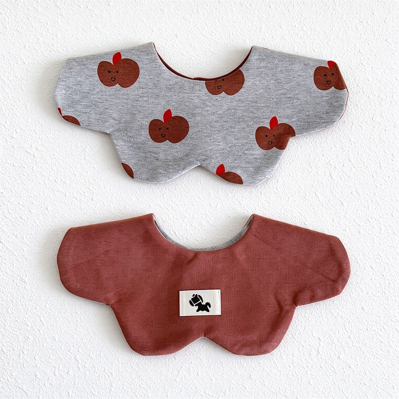 Reversible Scalloped Baby Bib in Assorted Prints