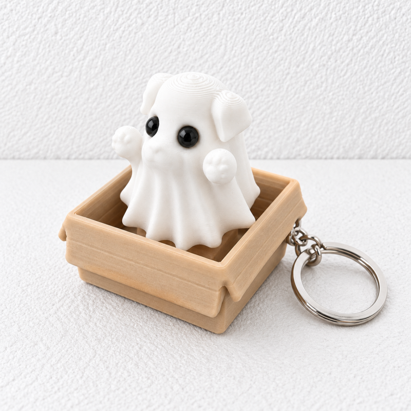CouldNook Halloween Clicker Keychain - Ghost and Mummy Designs
