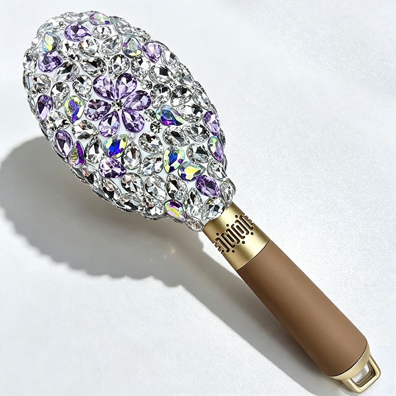 CouldNook Bling Rhinestone Hair Brush - Scalp Massage Paddle Comb