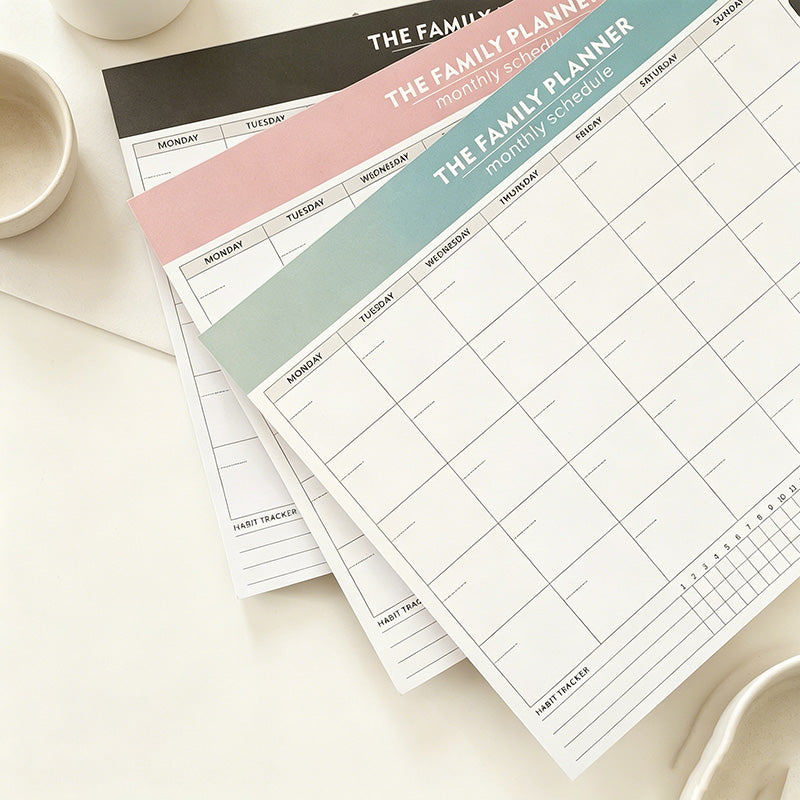 CouldNook Undated Tear-Off Desk Planner Pad - Aesthetic Schedule & Habit Tracker