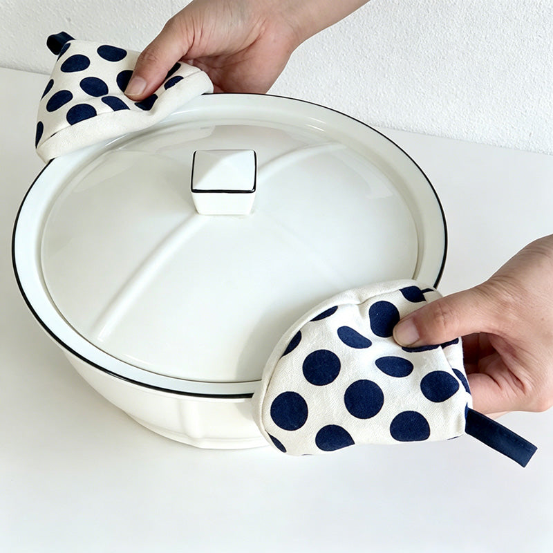 CouldNook Triangle Cotton Pot Holder - Minimalist Striped Mini Mitt