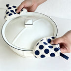 CouldNook Triangle Cotton Pot Holder - Minimalist Striped Mini Mitt