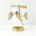 Rotating Carousel Candle Holder Candle Making Kits - Golden Spinning Tealight Carousel