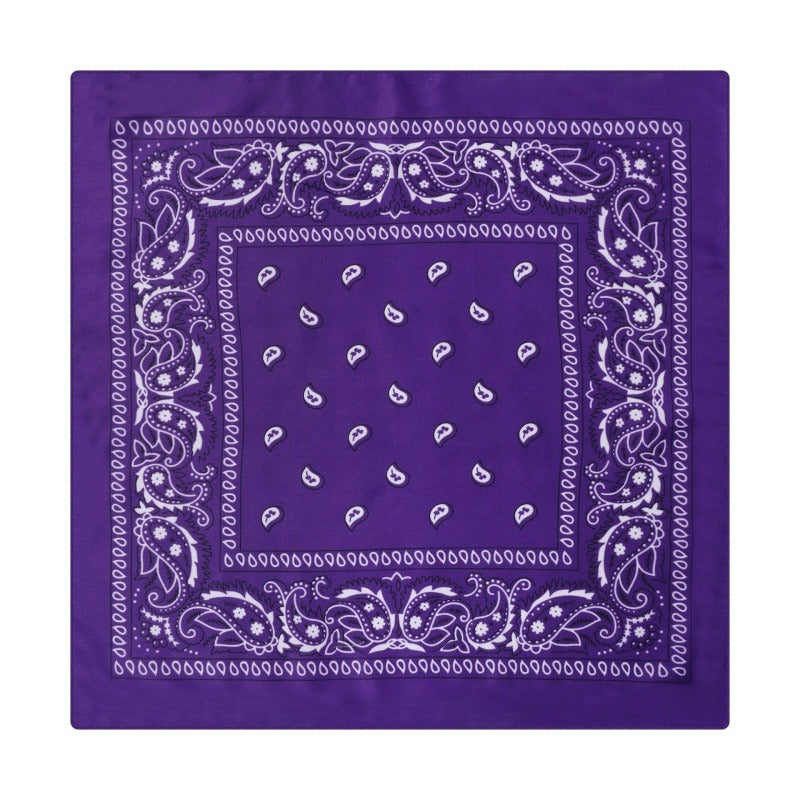 Paisley Print Culinary Bandanas - Polyester Square Headscarf(Set of 10)