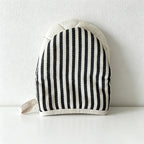 CouldNook Cotton Duckbill Oven Mitt - Minimalist Striped Kitchen Pot Holder