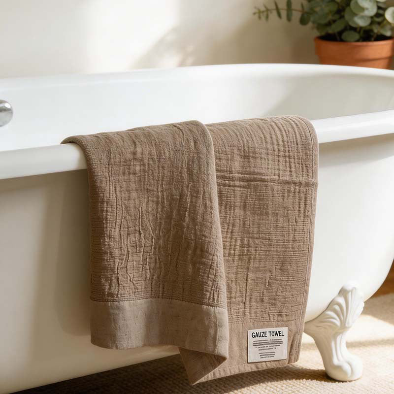 CouldNook Crinkle Muslin Towel - Japanese Style Gauze Bath & Face Towel