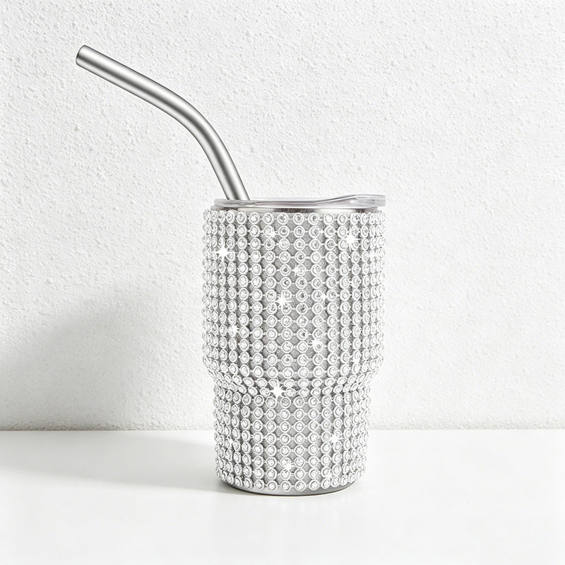 CouldNook 3oz Rhinestone Shot Glasses-Stainless Steel Vacuum Insulated Tumbler with Straw