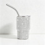 CouldNook 3oz Rhinestone Shot Glasses-Stainless Steel Vacuum Insulated Tumbler with Straw