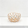 Nordic Luxury Crystal Candle Holders Candle Making Kits - Hollow Iron Art Candle Cup Decor for Wedding & Home