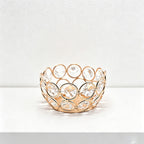 Nordic Luxury Crystal Candle Holders Candle Making Kits - Hollow Iron Art Candle Cup Decor for Wedding & Home
