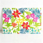 CouldNook Printed Cotton Tea Towel - Nordic Floral & Geometric Dining Napkin