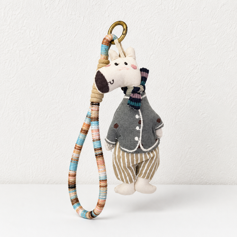 CouldNook Reindeer Fabric Charm - Aesthetic Artisan Bag Pendant