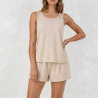 CouldNook Lounge Set 2 Piece-Sleeveless Casual Soft Tank Top & Pocket Shorts Pajama Set