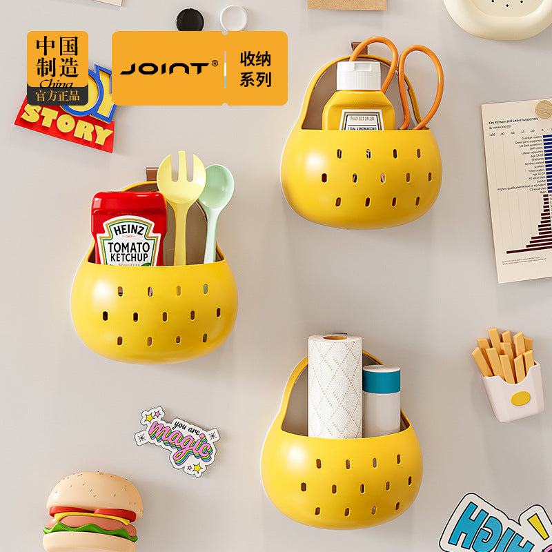 CouldNook Pear Wall Storage Basket - Perforated Front And Open Top