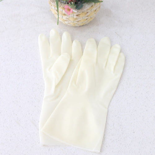 CouldNook Nitrile Cleaning Gloves - Plain White Finish And Extended Cuffs