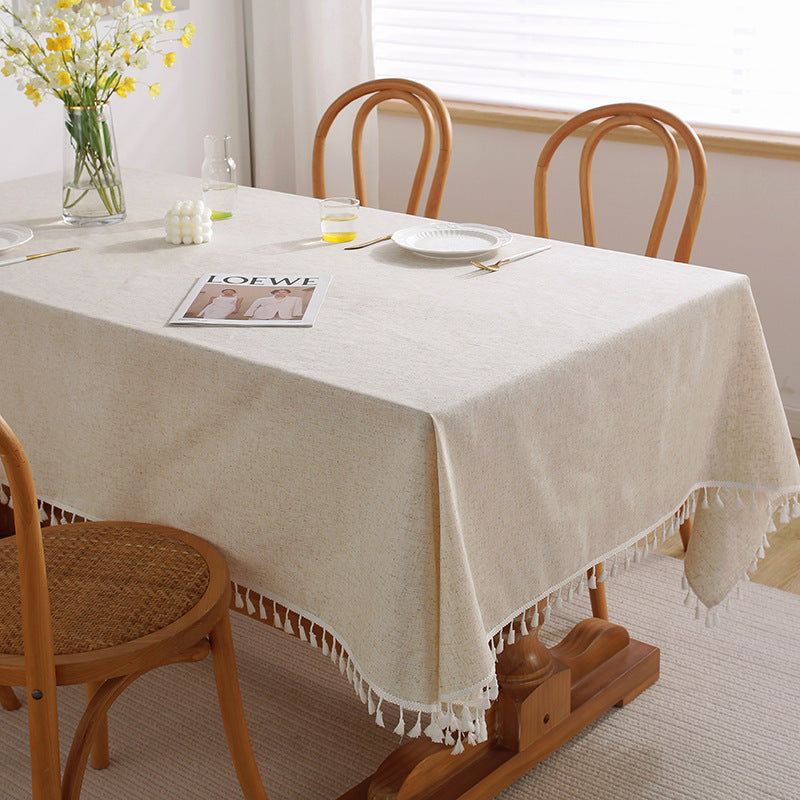 CouldNook Solid Color Tablecloth - Warm Dining Accent