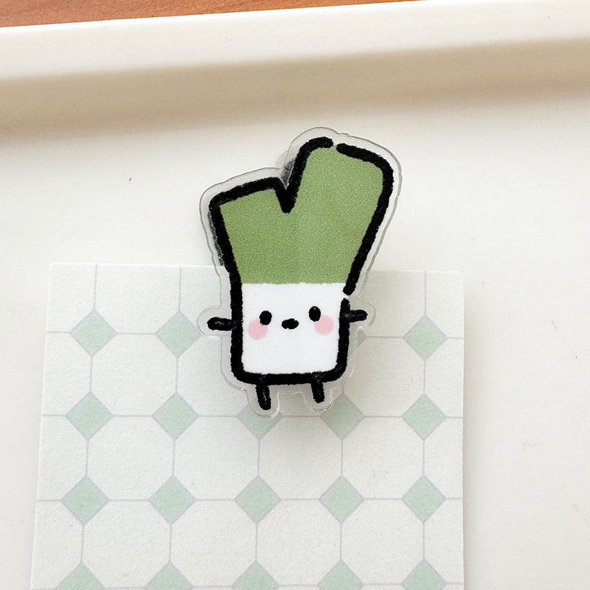 CouldNook Food Character Memo Clip - Tiny Faces And Vegetable Shapes