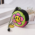 CouldNook Smiley Flower Coin Pouch - Bright Face And Cord Strap