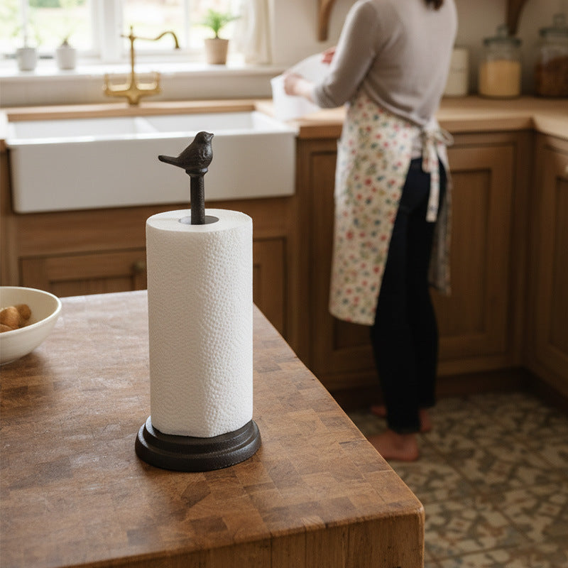 CouldNook Decorative Paper Towel Holder - Upright Post and Sculpted Base