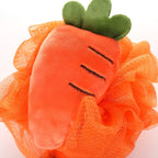 CouldNook Decorated Mesh Bath Pouf - Plush Motifs And Ruffled Layers