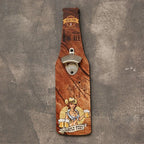 CouldNook Wall Mounted Bottle Opener - Bottle Silhouette And Printed Backing