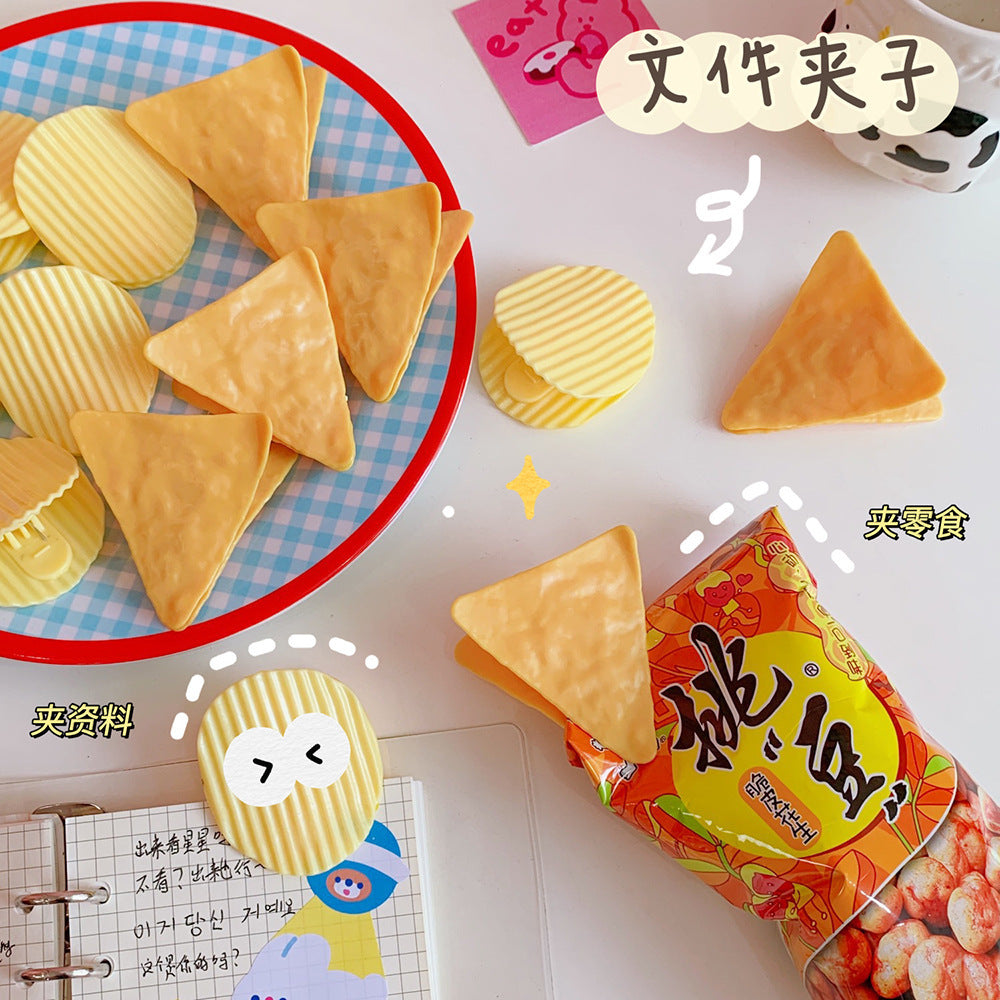 CouldNook Snack Shaped Memo Clip - Ridged Round And Triangular Designs