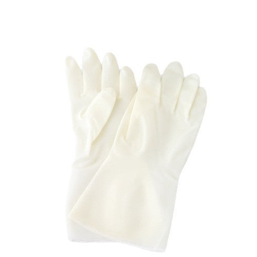 CouldNook Nitrile Cleaning Gloves - Plain White Finish And Extended Cuffs