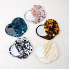 CouldNook Rotating Comb And Mirror - Oval Acetate Body And Pivot