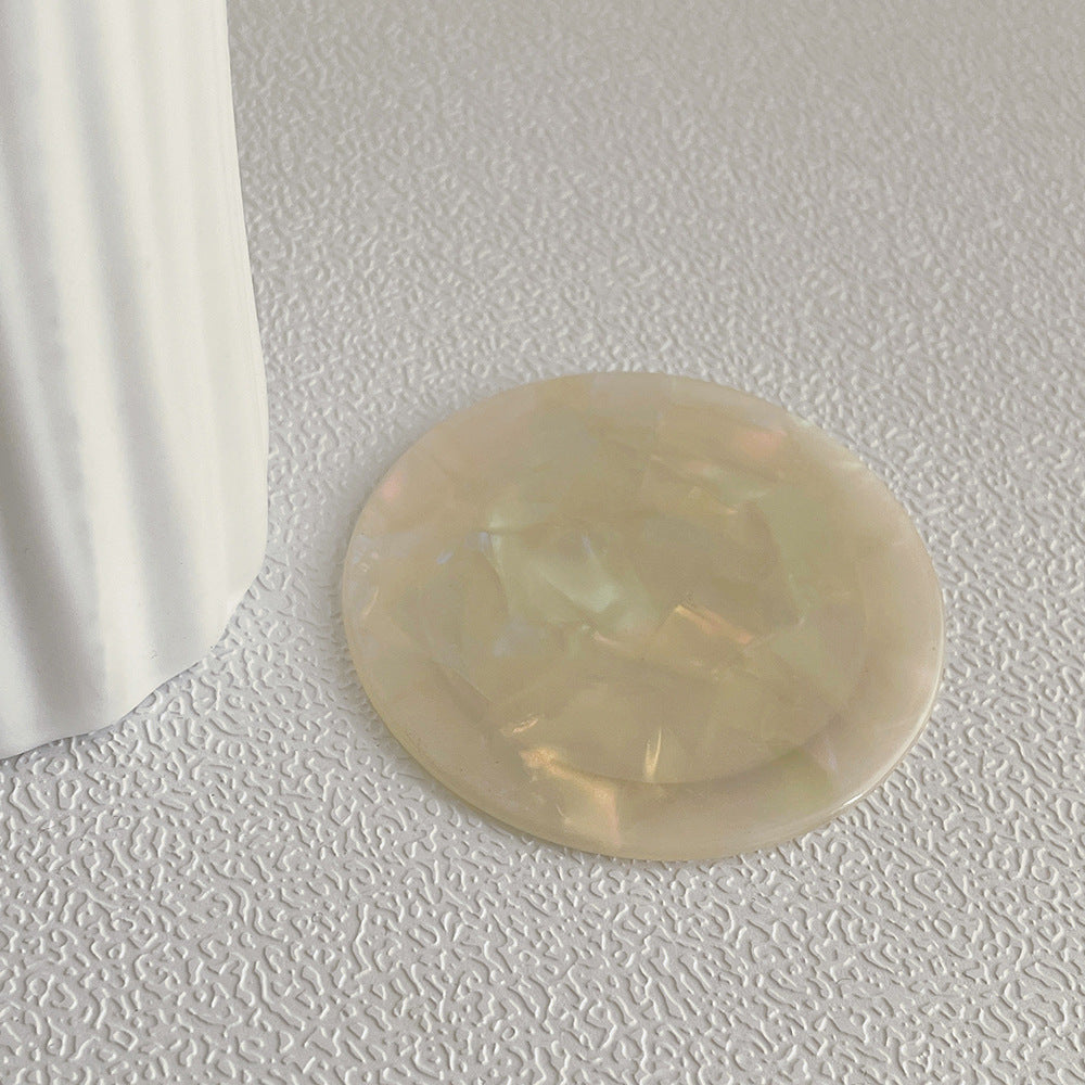 CouldNook Patterned Acetate Pocket Mirror - Round Face And Colorful Back