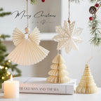 CouldNook Honeycomb Paper Tree Ornament - Layered Folds and Hanging Cord